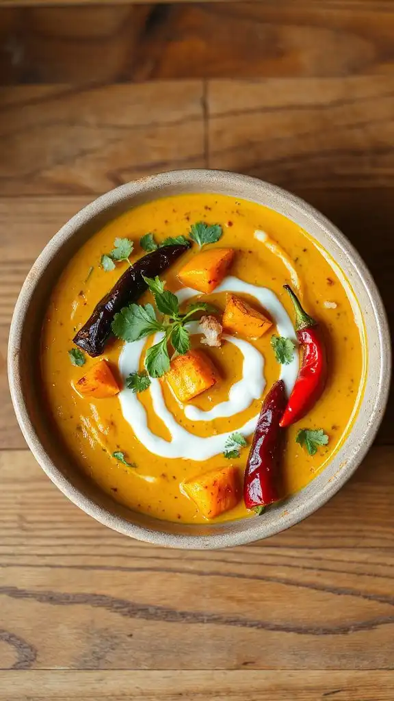 creamy coconut sweet potato dal