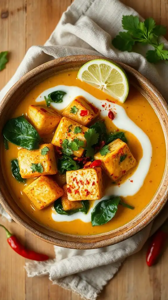 creamy coconut tofu curry