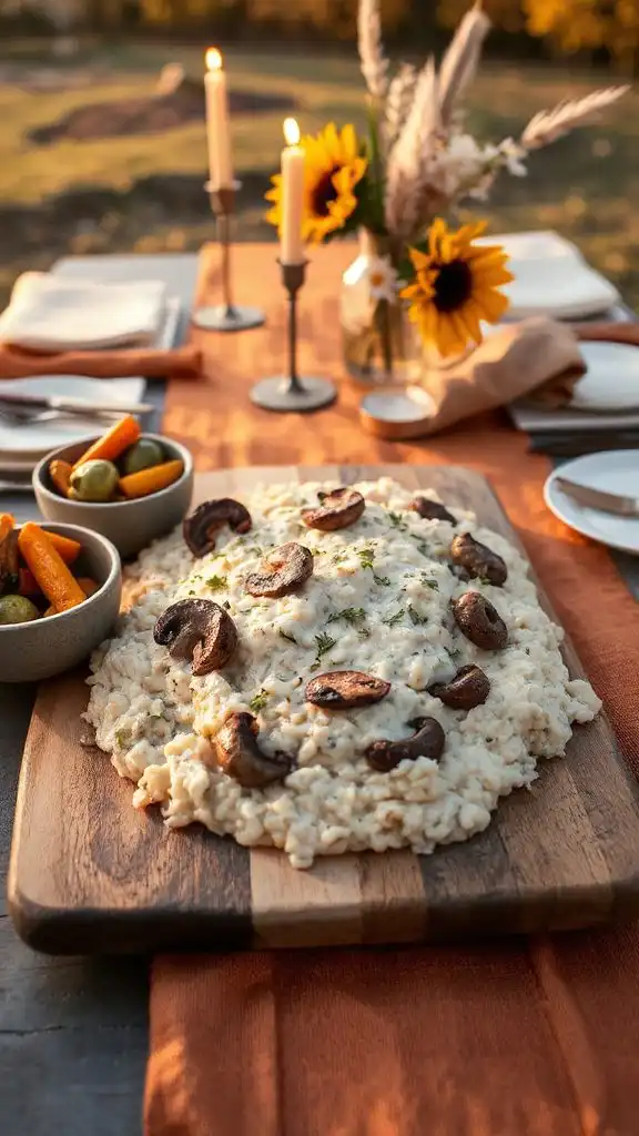 creamy dairy free mushroom risotto