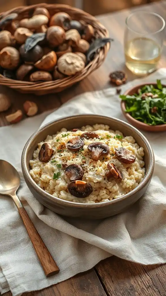 creamy garlic butter risotto