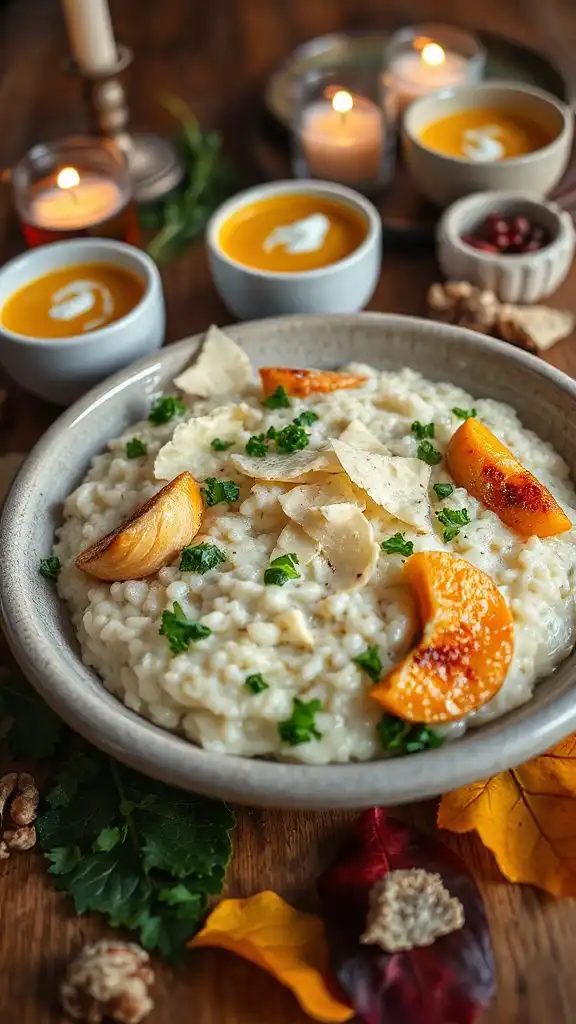 creamy garlic parmesan risotto