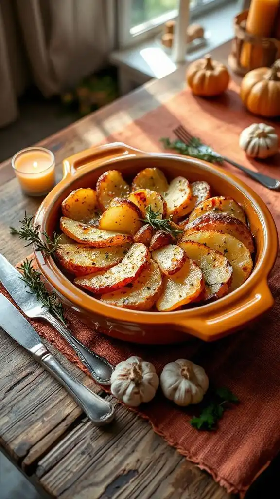 creamy garlic potato casserole