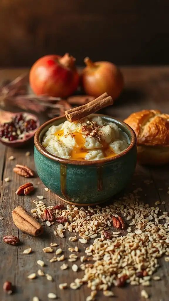 creamy kamut cinnamon dessert