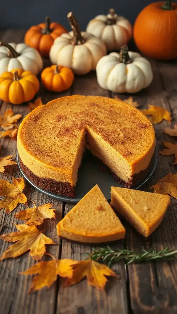 creamy keto friendly pumpkin cheesecake