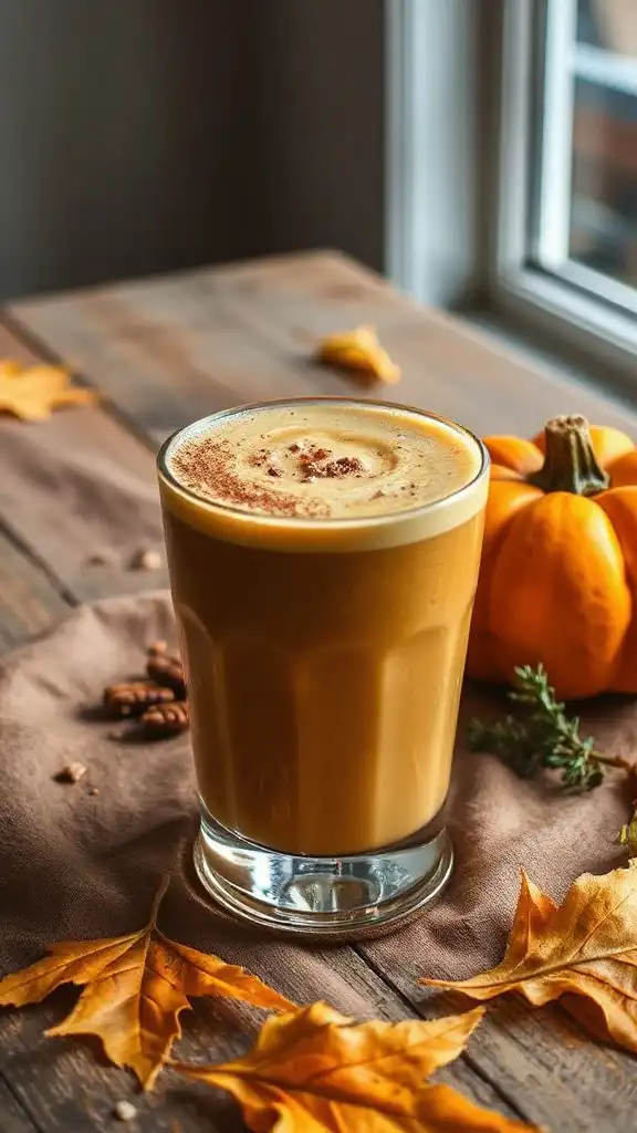 creamy low sugar pumpkin smoothie