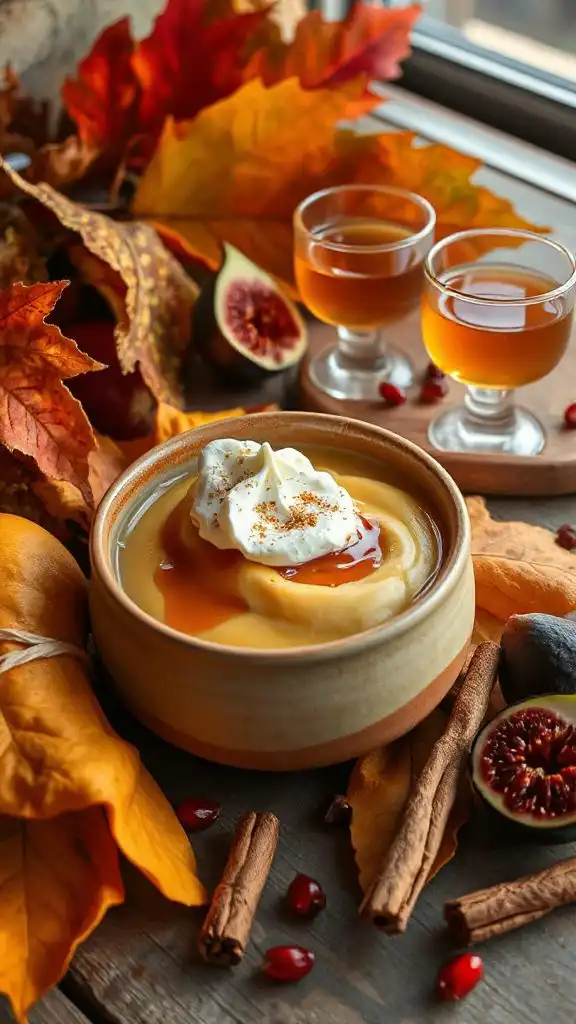 creamy maple cardamom pudding