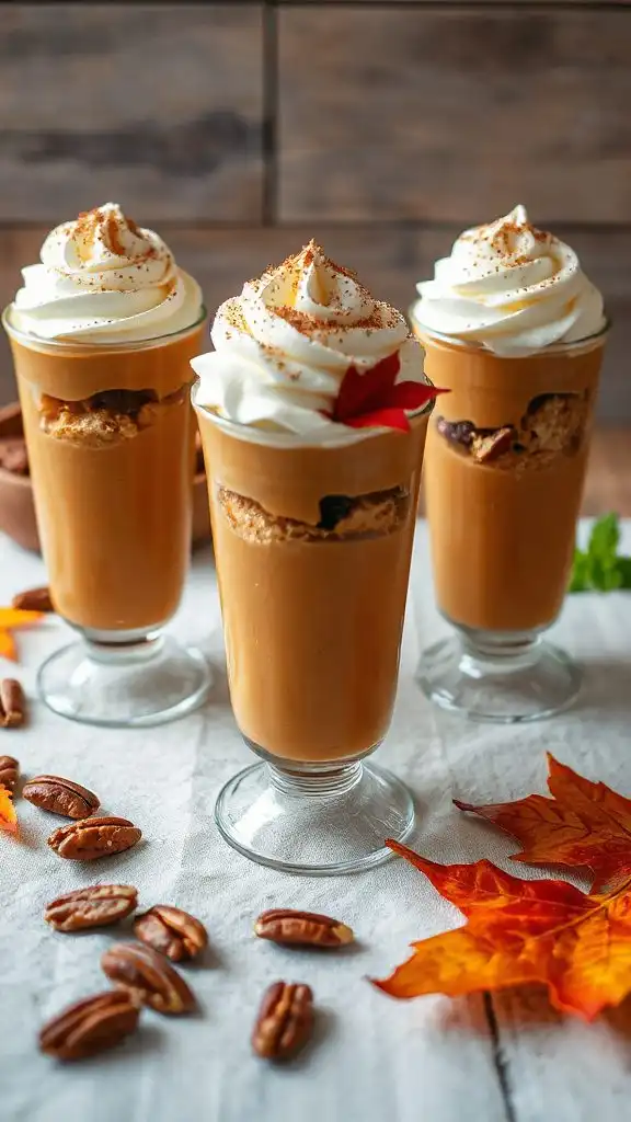 creamy maple pudding parfaits