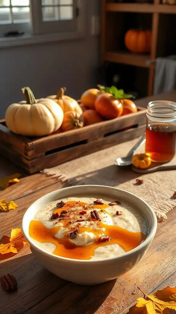 creamy maple rice pudding
