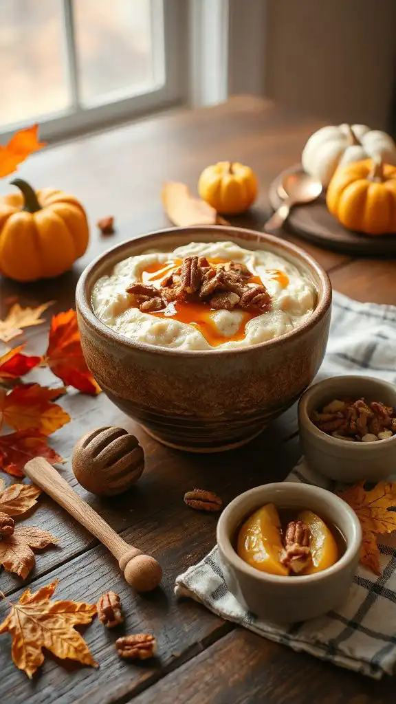 creamy maple rice pudding