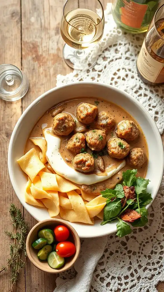 creamy meatball stroganoff pairings