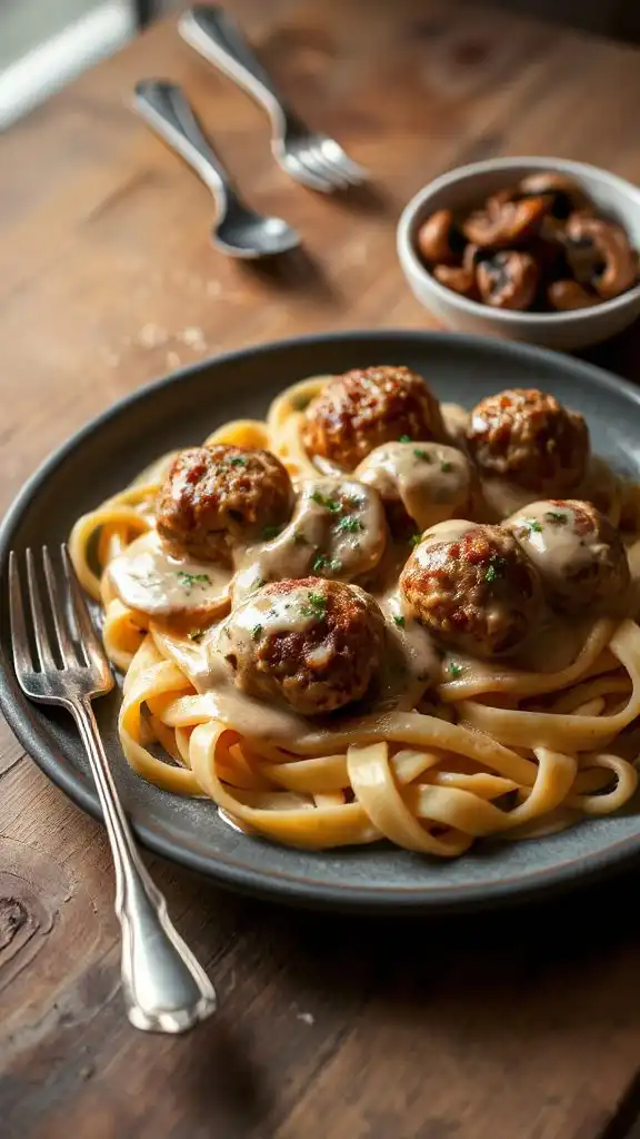 creamy meatball stroganoff recipe