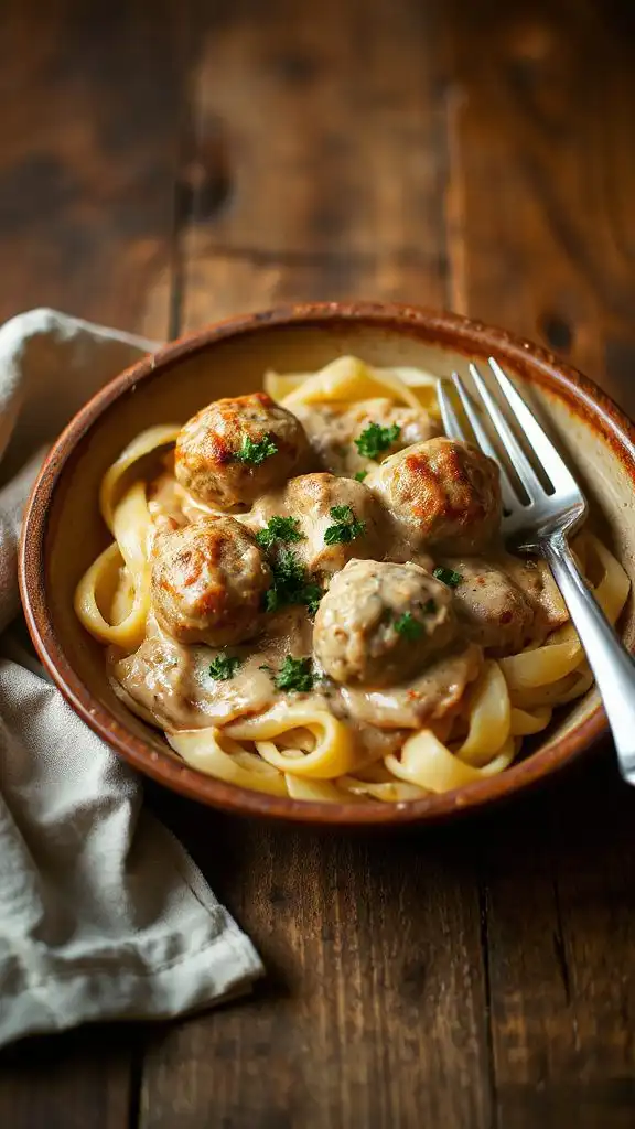 creamy meatball stroganoff recipe