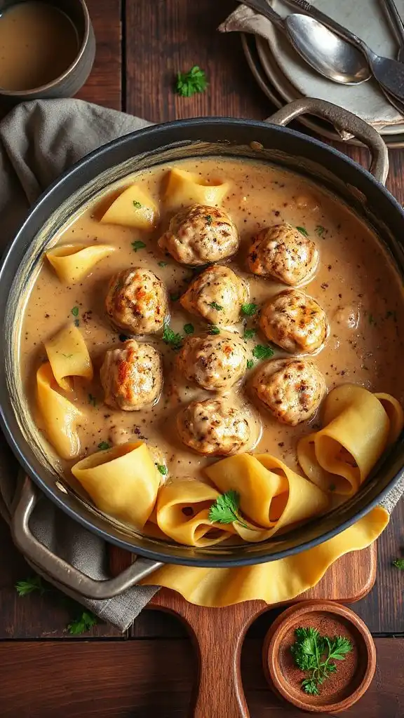 creamy meatball stroganoff recipe