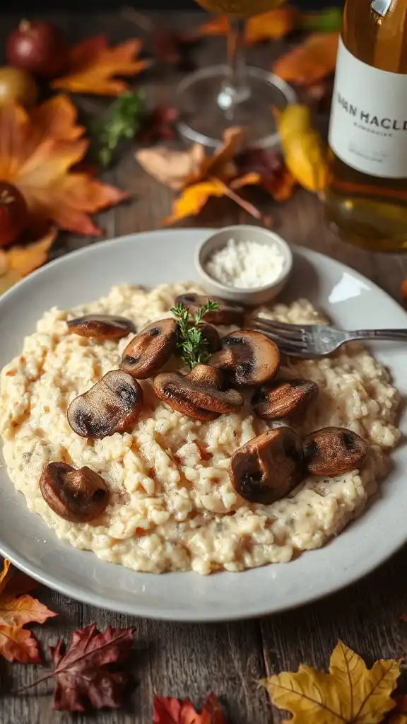 creamy mushroom arborio risotto