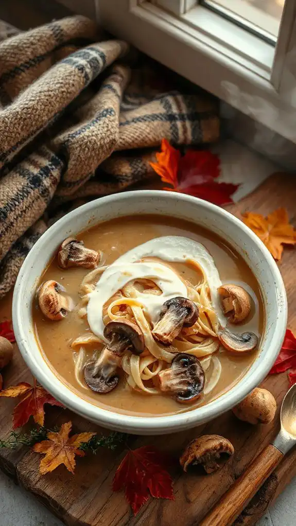 creamy mushroom noodle delight