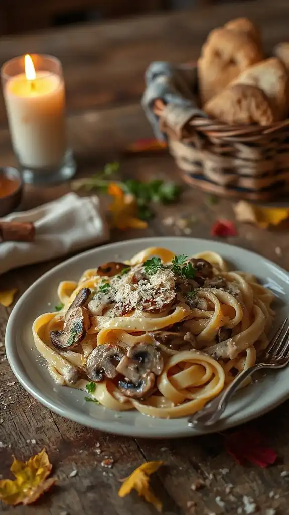 creamy mushroom pasta delight