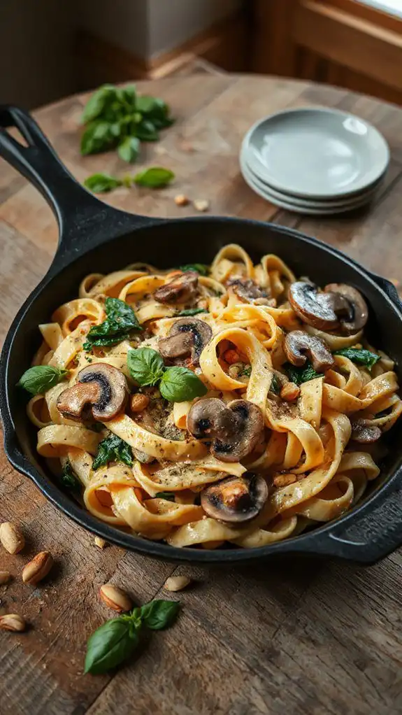 creamy mushroom pasta delight