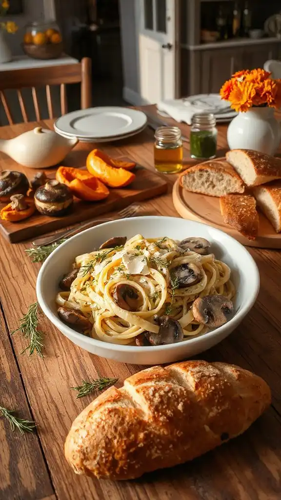 creamy mushroom pasta recipe