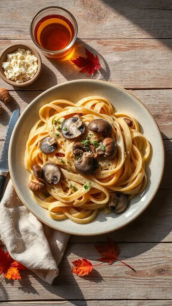 creamy mushroom pasta recipe