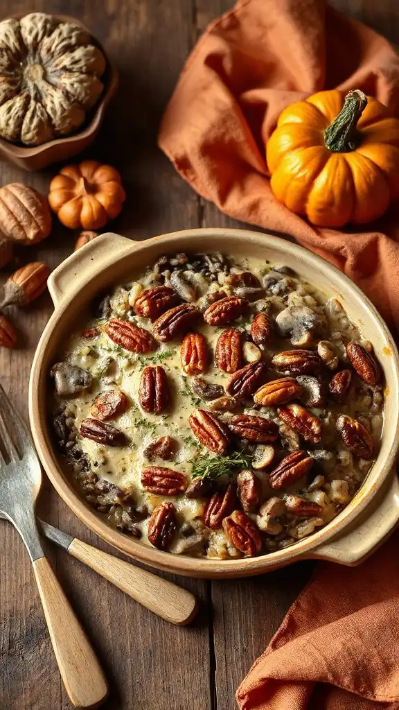 creamy mushroom rice casserole