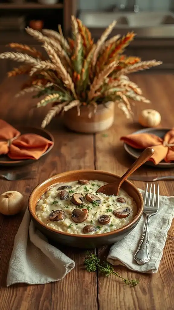 creamy mushroom risotto recipe