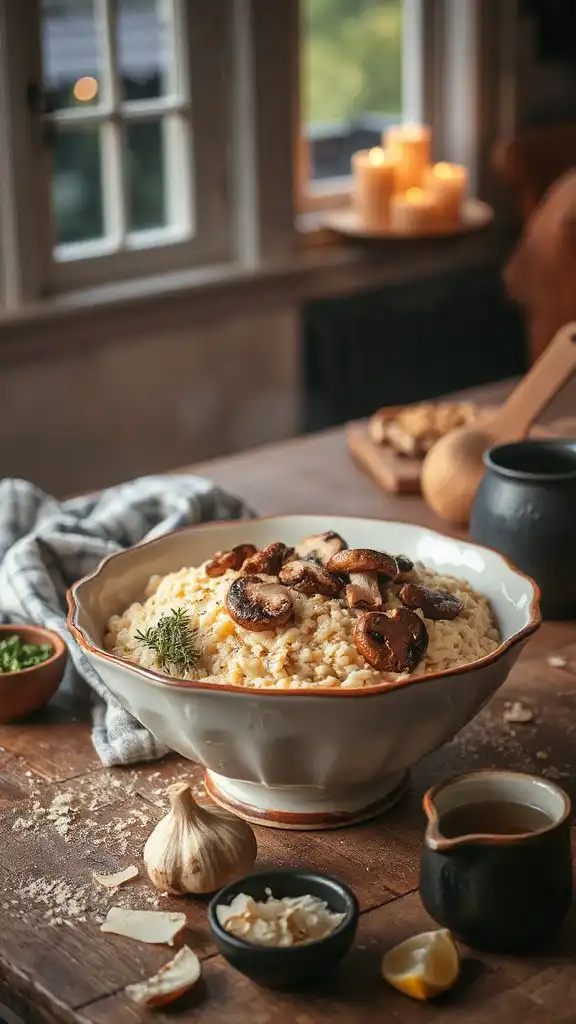 creamy mushroom risotto recipe