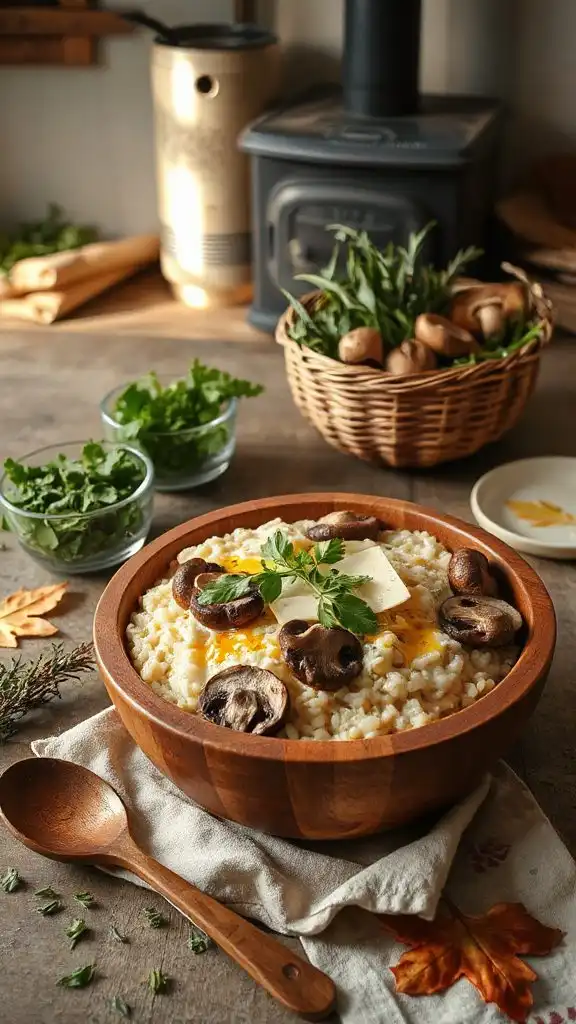 creamy mushroom risotto recipe
