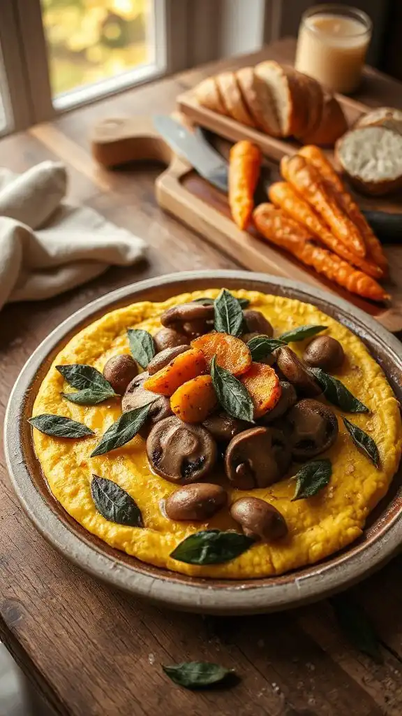 creamy mushroom sage polenta