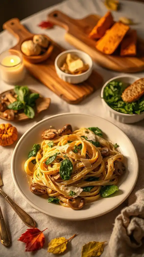 creamy mushroom spinach pasta creamy mushroom spinach pasta