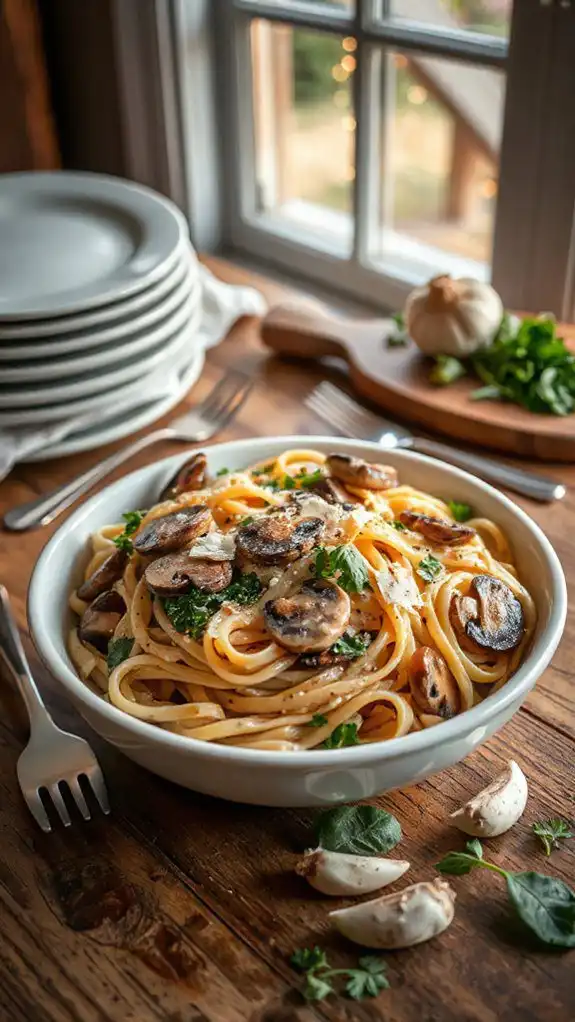 creamy mushroom spinach pasta recipe creamy mushroom spinach pasta recipe