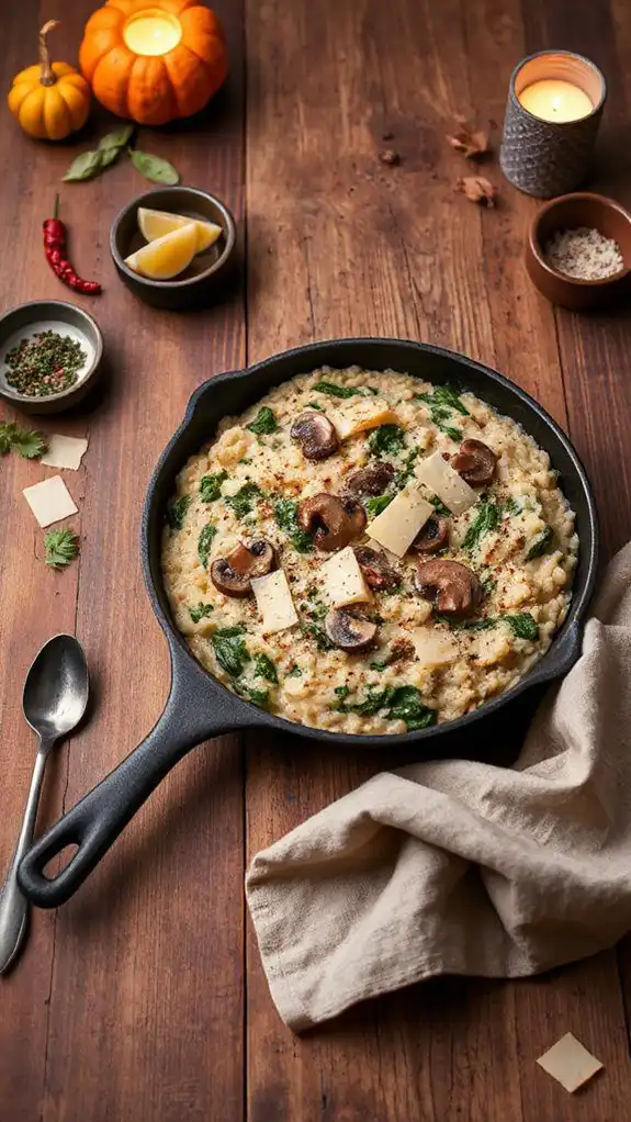 creamy one pan mushroom risotto creamy one pan mushroom risotto