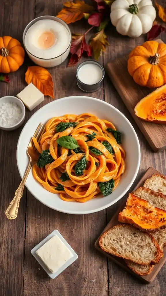 creamy pasta with sweet potatoes