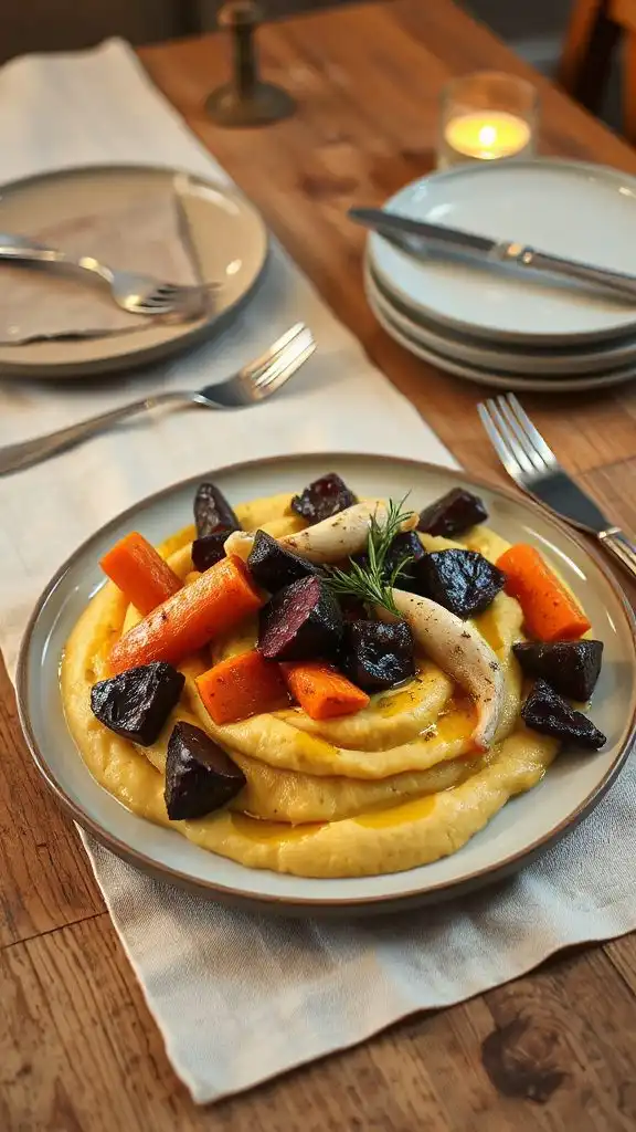 creamy polenta with vegetables