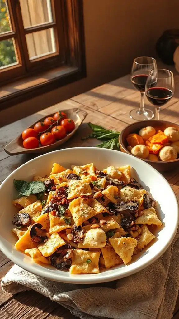 creamy porcini mushroom pasta