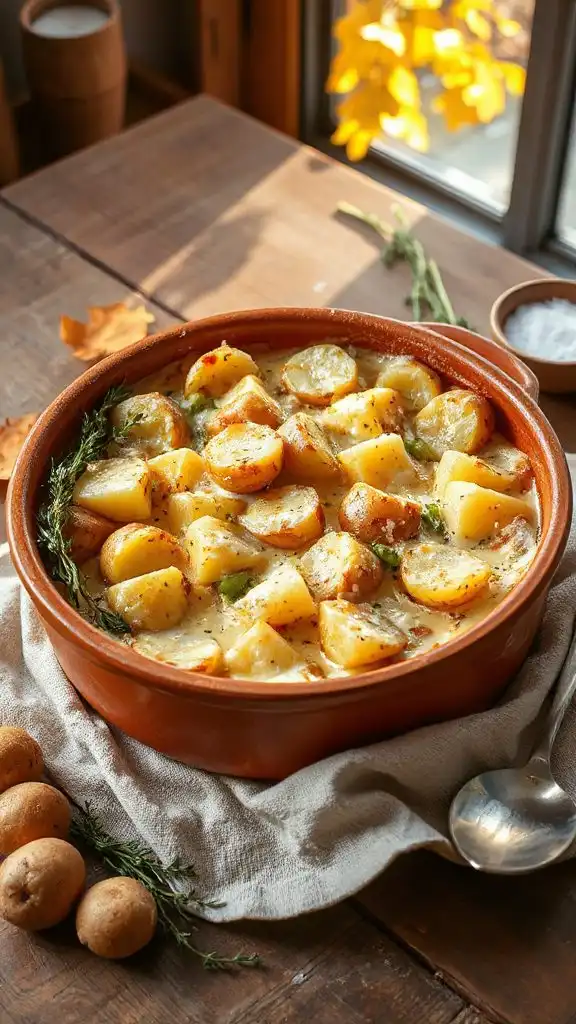 creamy potato leek casserole