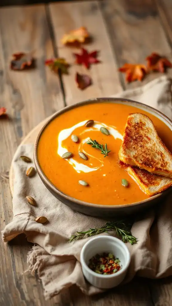 creamy pumpkin brie soup