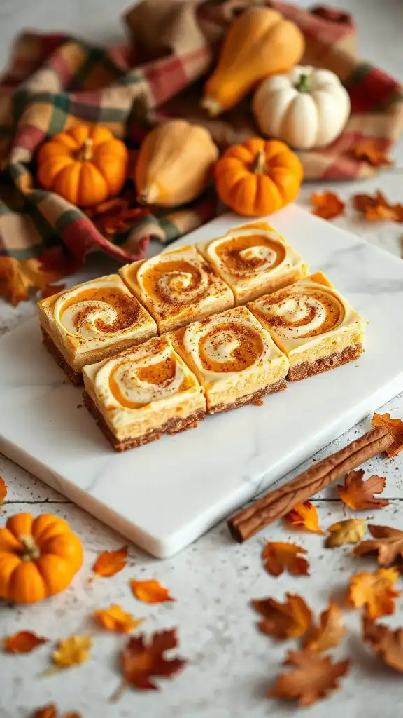 creamy pumpkin cheesecake bars