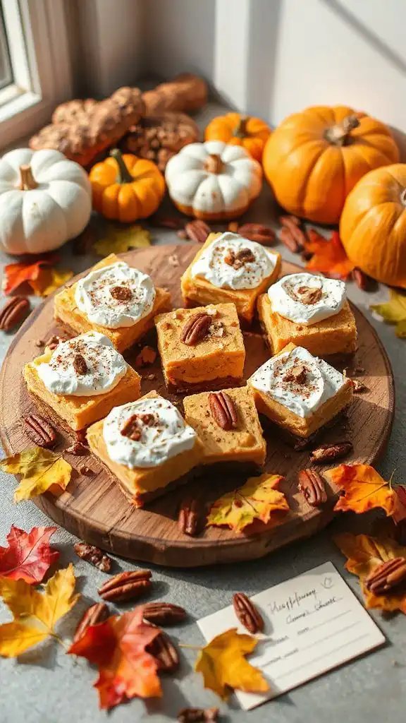 creamy pumpkin cheesecake bars