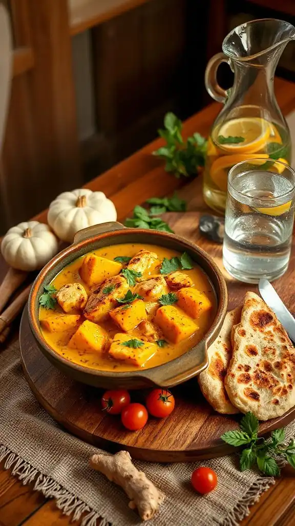 creamy pumpkin chicken curry