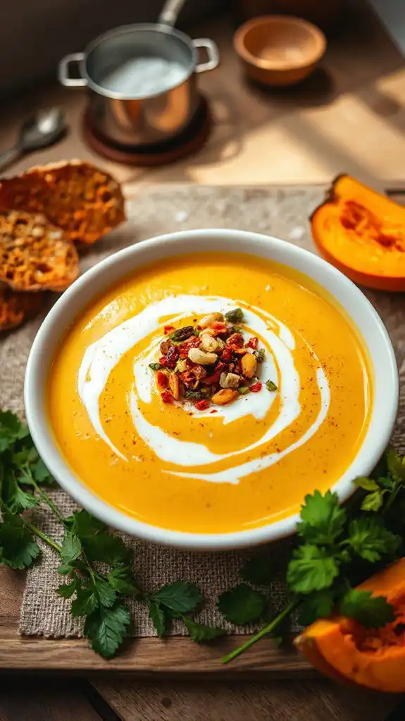 creamy pumpkin chili bisque