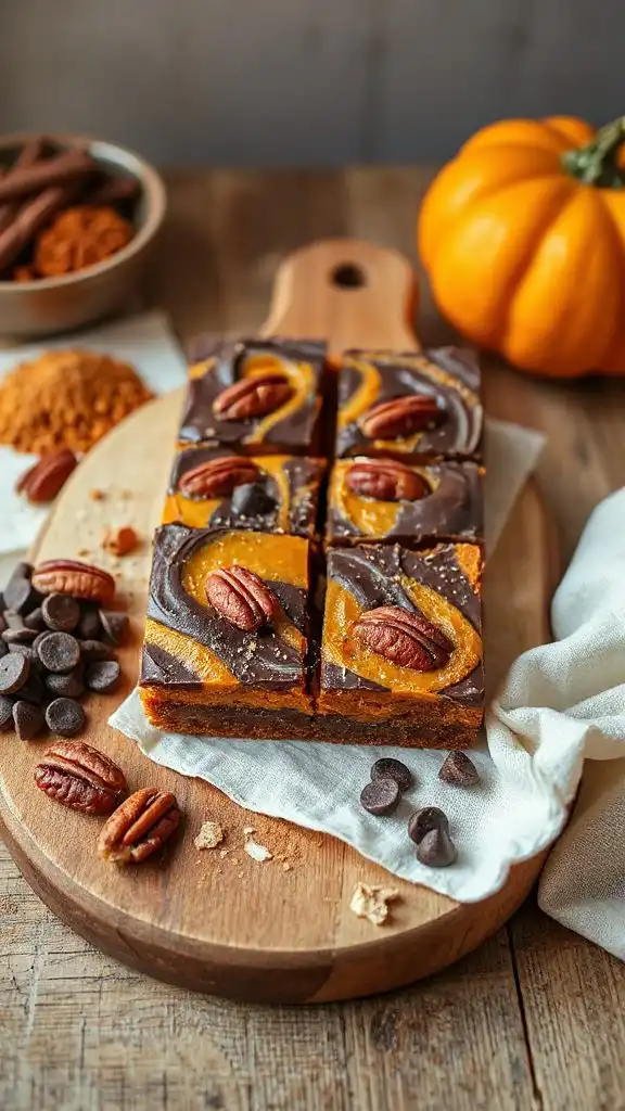 creamy pumpkin chocolate bars