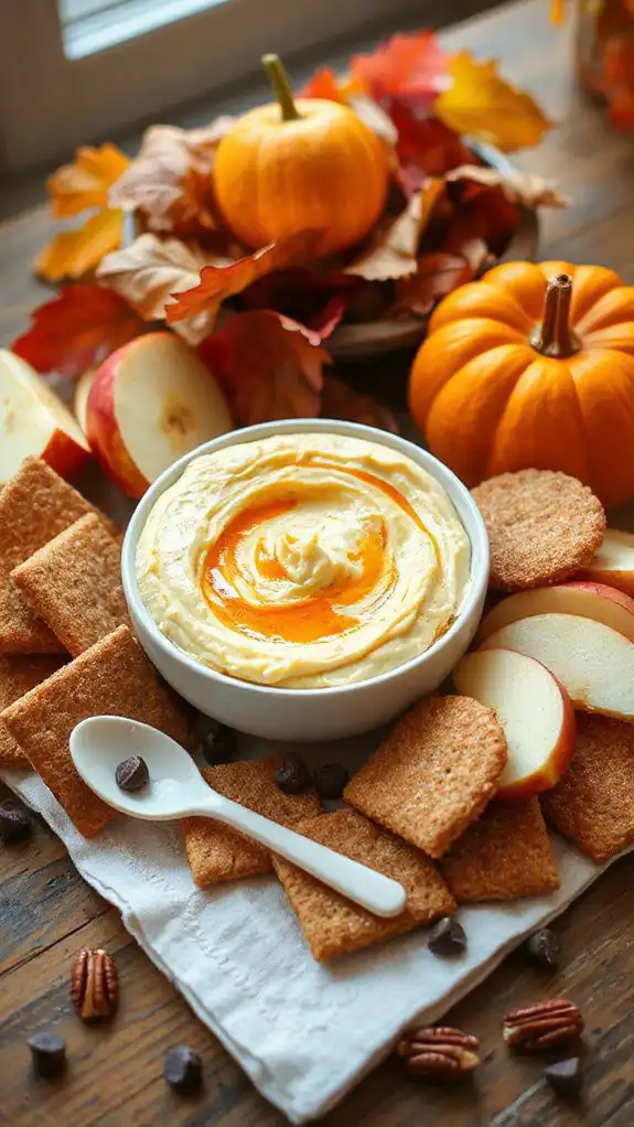 creamy pumpkin chocolate dip