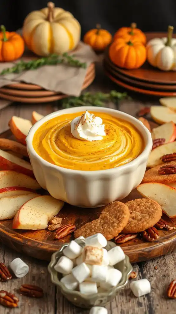 creamy pumpkin chocolate dip