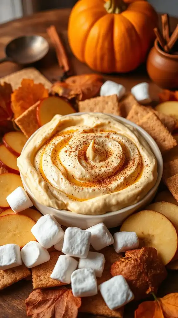 creamy pumpkin fluff dip