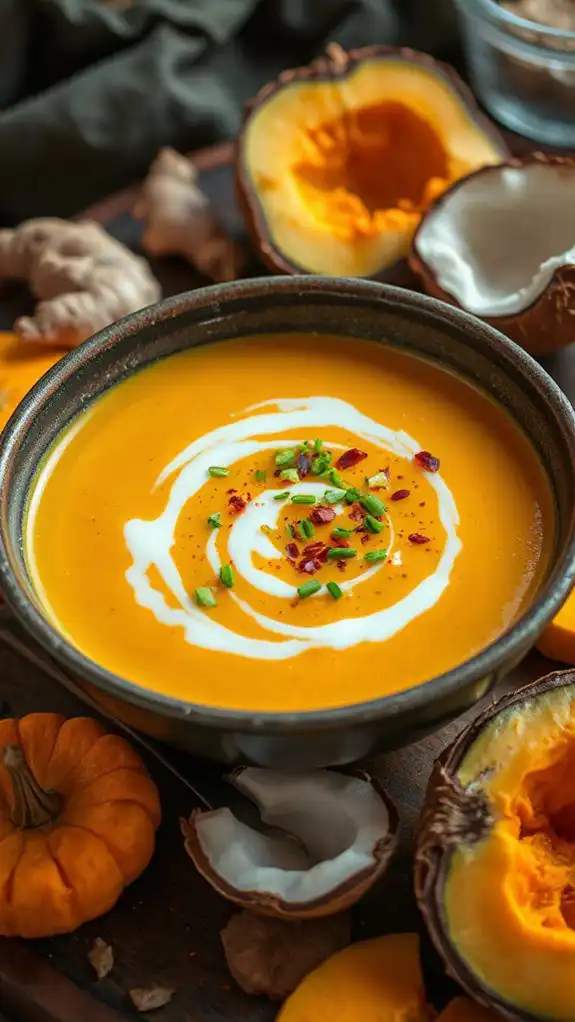 creamy pumpkin ginger bisque