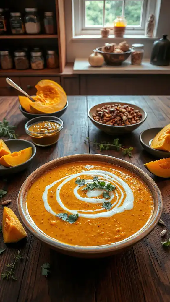 creamy pumpkin lentil stew