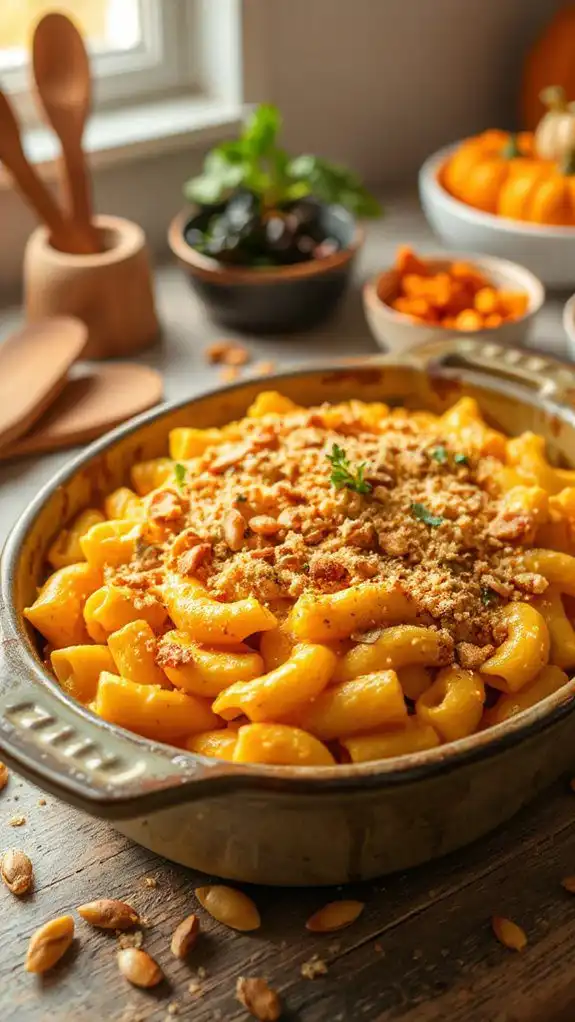 creamy pumpkin mac and cheese