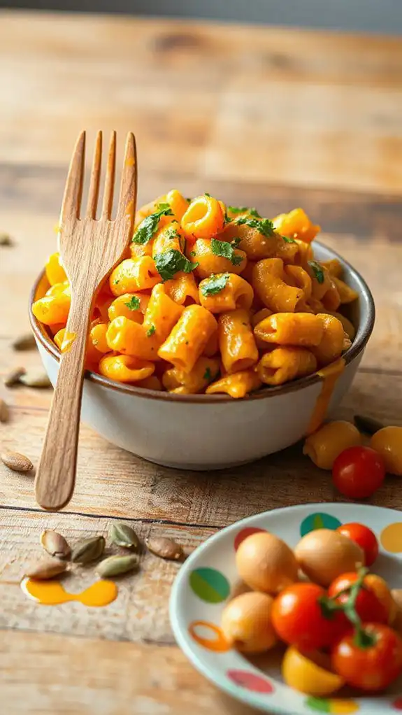 creamy pumpkin mac and cheese