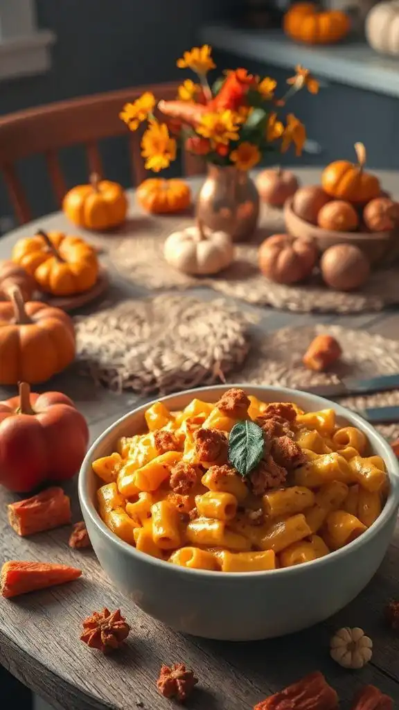 creamy pumpkin macaroni cheese