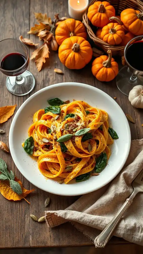 creamy pumpkin pasta dish